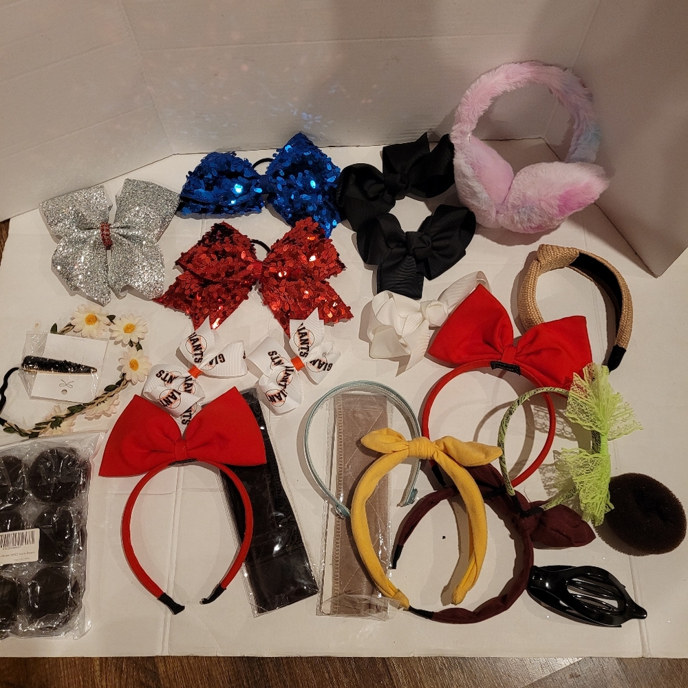 Cheeleading Girls hair accessories bundle headbands hair ties  gymnastics cheer